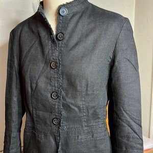 Michael Michael Kors Black Linen Jacket.